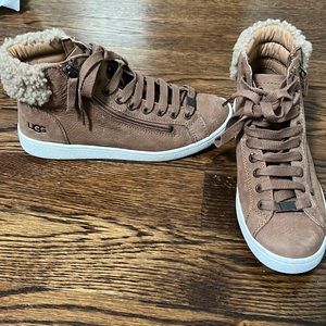 Brown Ugg zip up high tops